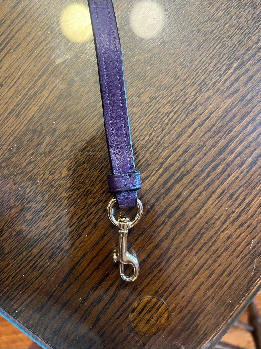 COACH Leather Crossbody/Shoulder Purse Strap in Plum - Picture 6 of 14